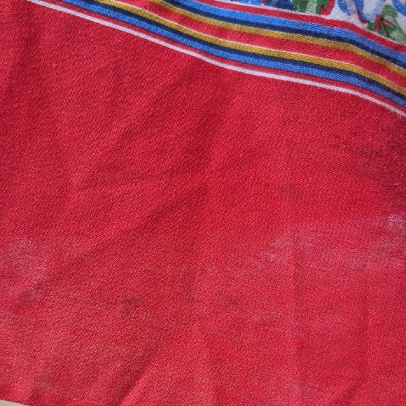 Vintage Handmade Floral Reddish Orange Skirt - Picture 7 of 10